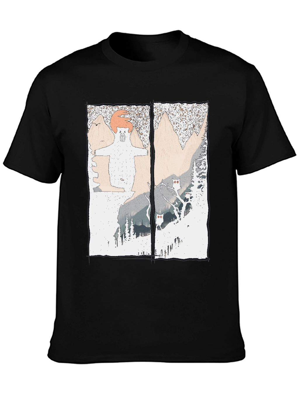 Bear Mountain Graphic Tee - Soft Cotton Blend T-Shirt