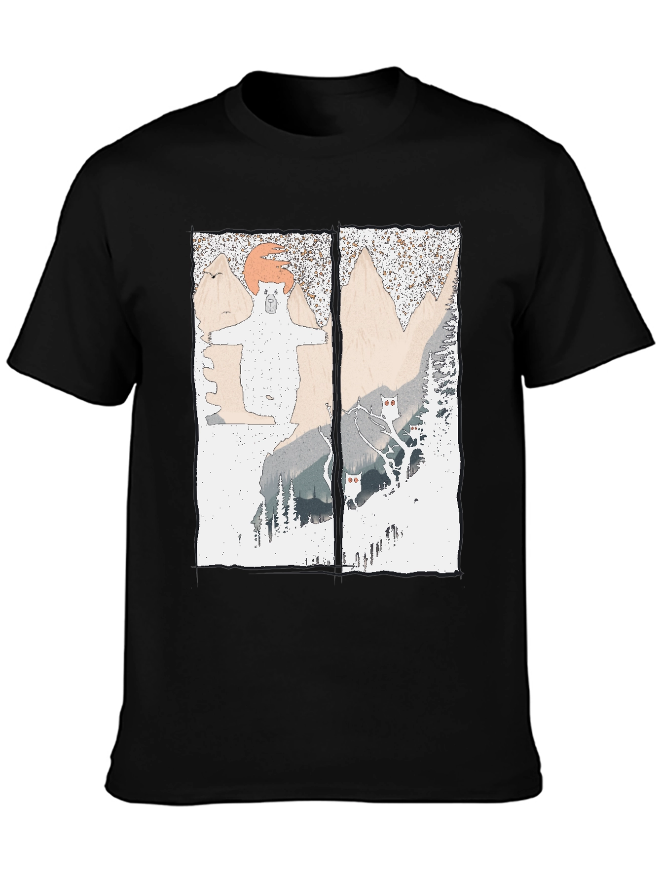 Bear Mountain Graphic Tee - Soft Cotton Blend T-Shirt