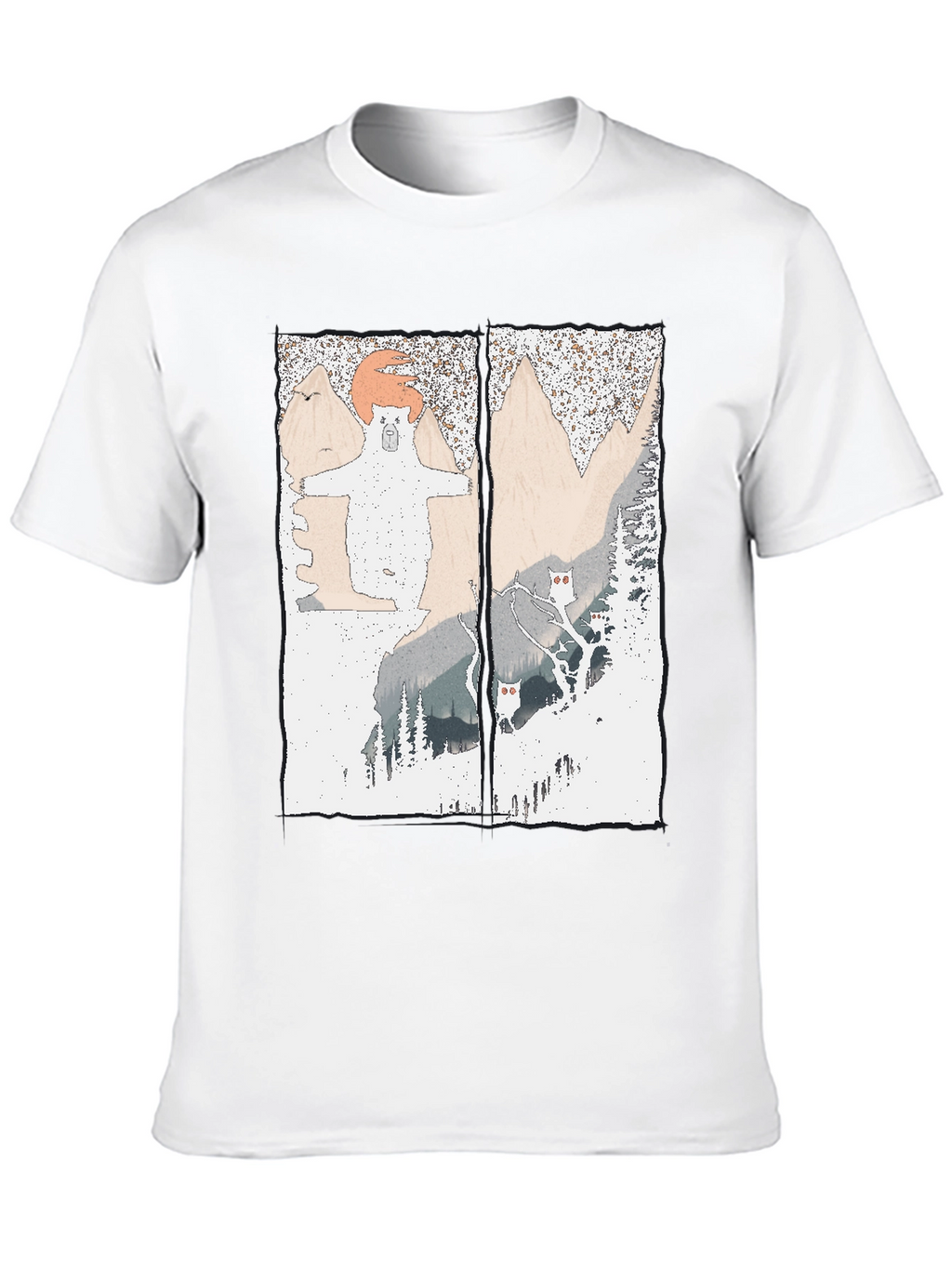 Bear Mountain Graphic Tee - Soft Cotton Blend T-Shirt
