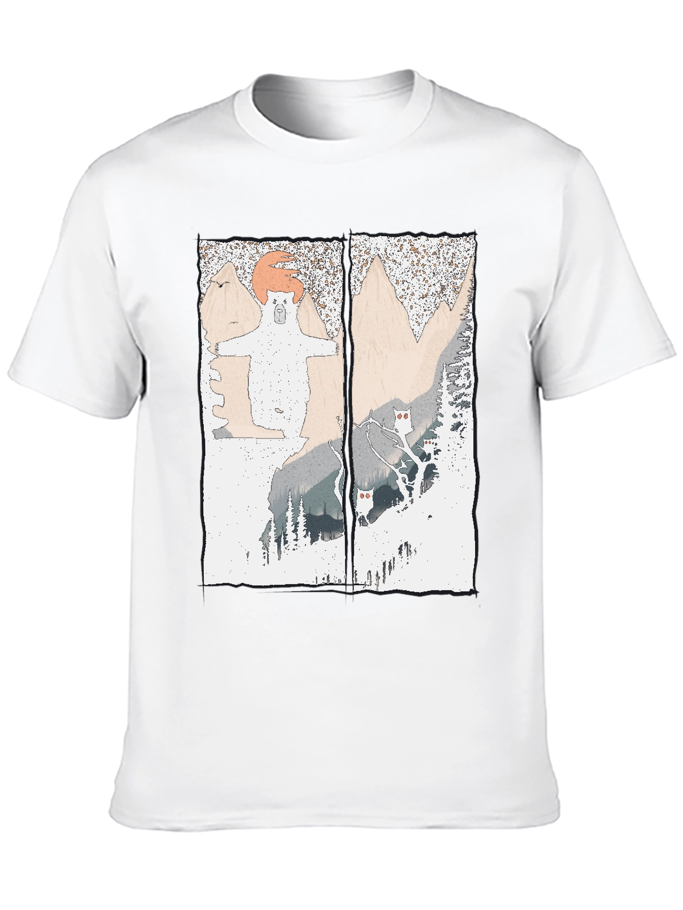Bear Mountain Graphic Tee - Soft Cotton Blend T-Shirt