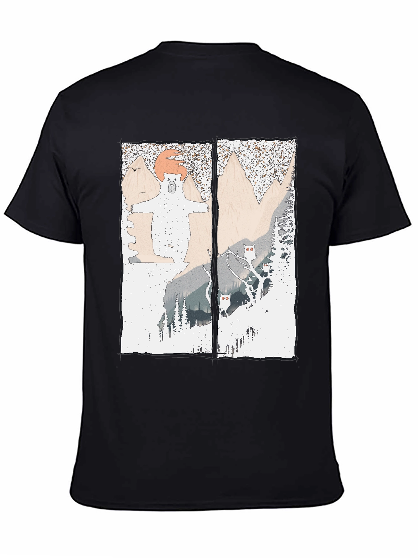 Bear Mountain Graphic Tee - Soft Cotton Blend T-Shirt