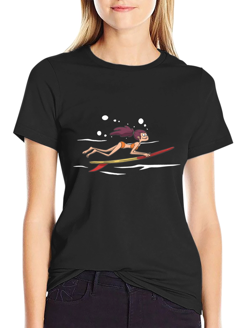 Surfer Girl Graphic Tee - Cool Casual Style