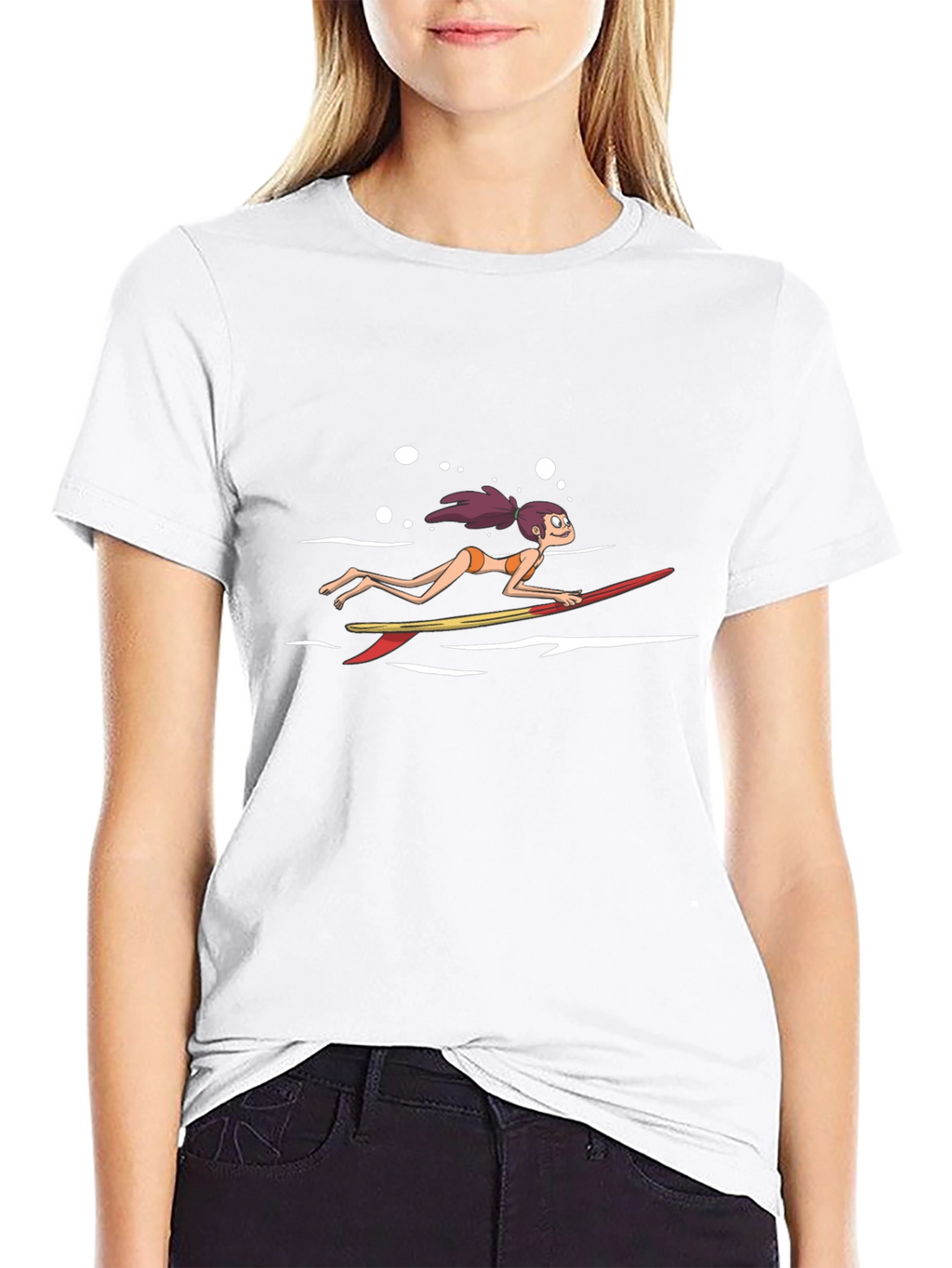 Surfer Girl Graphic Tee - Cool Casual Style