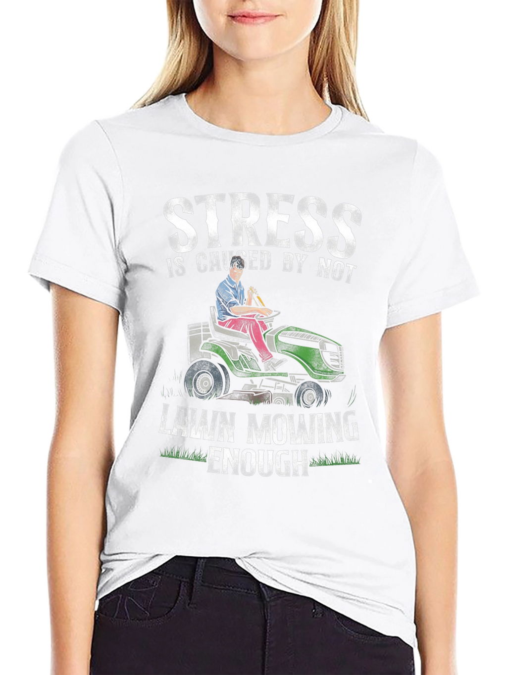 Funny Lawn Mowing T-Shirt: Stress Relief
