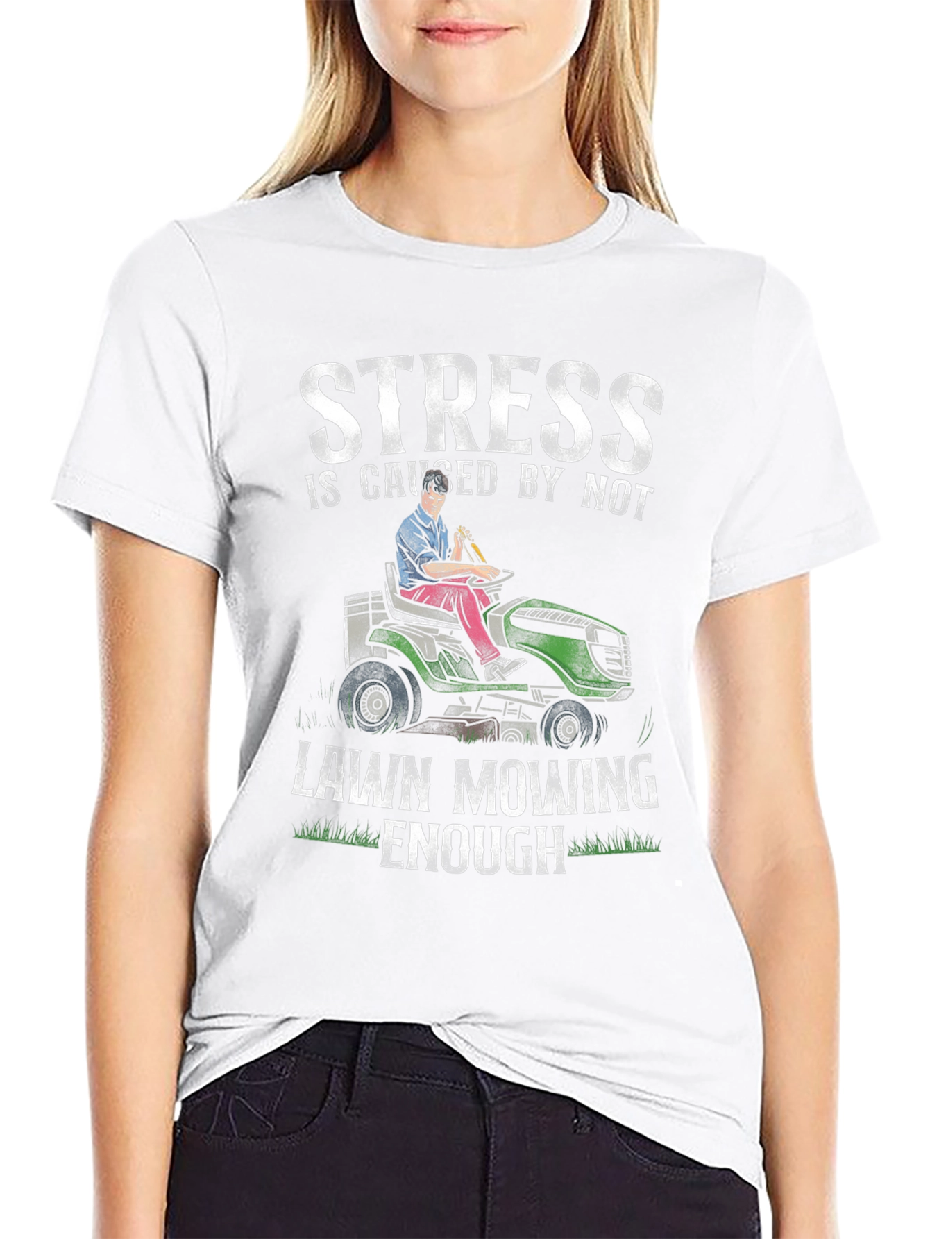 Funny Lawn Mowing T-Shirt: Stress Relief