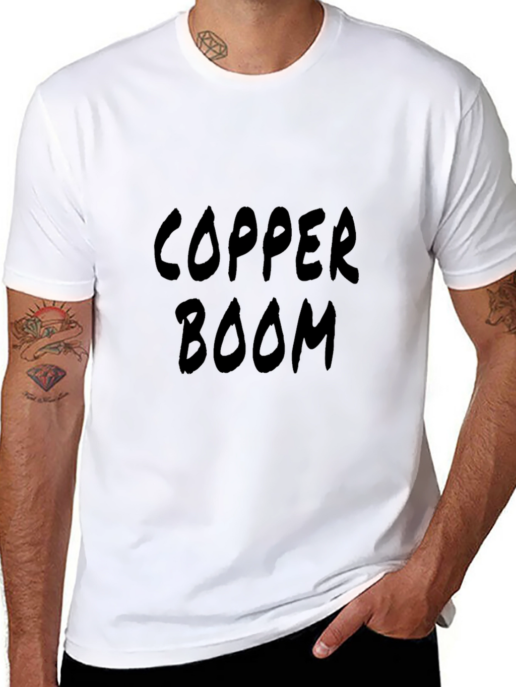 Copper Boom Graphic Black T-Shirt