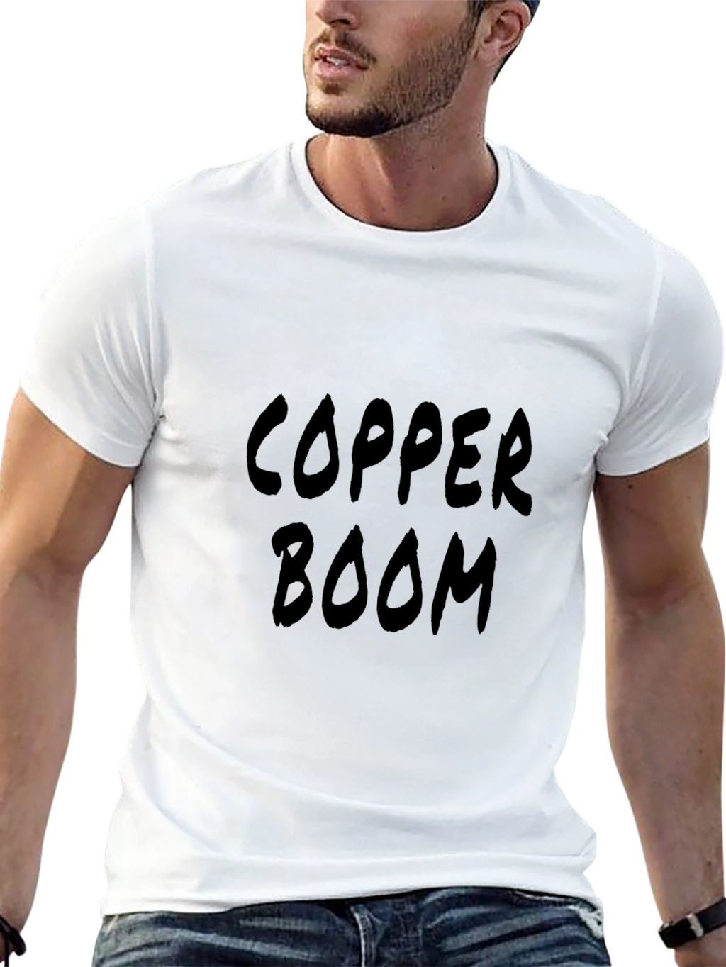 Copper Boom Graphic Black T-Shirt