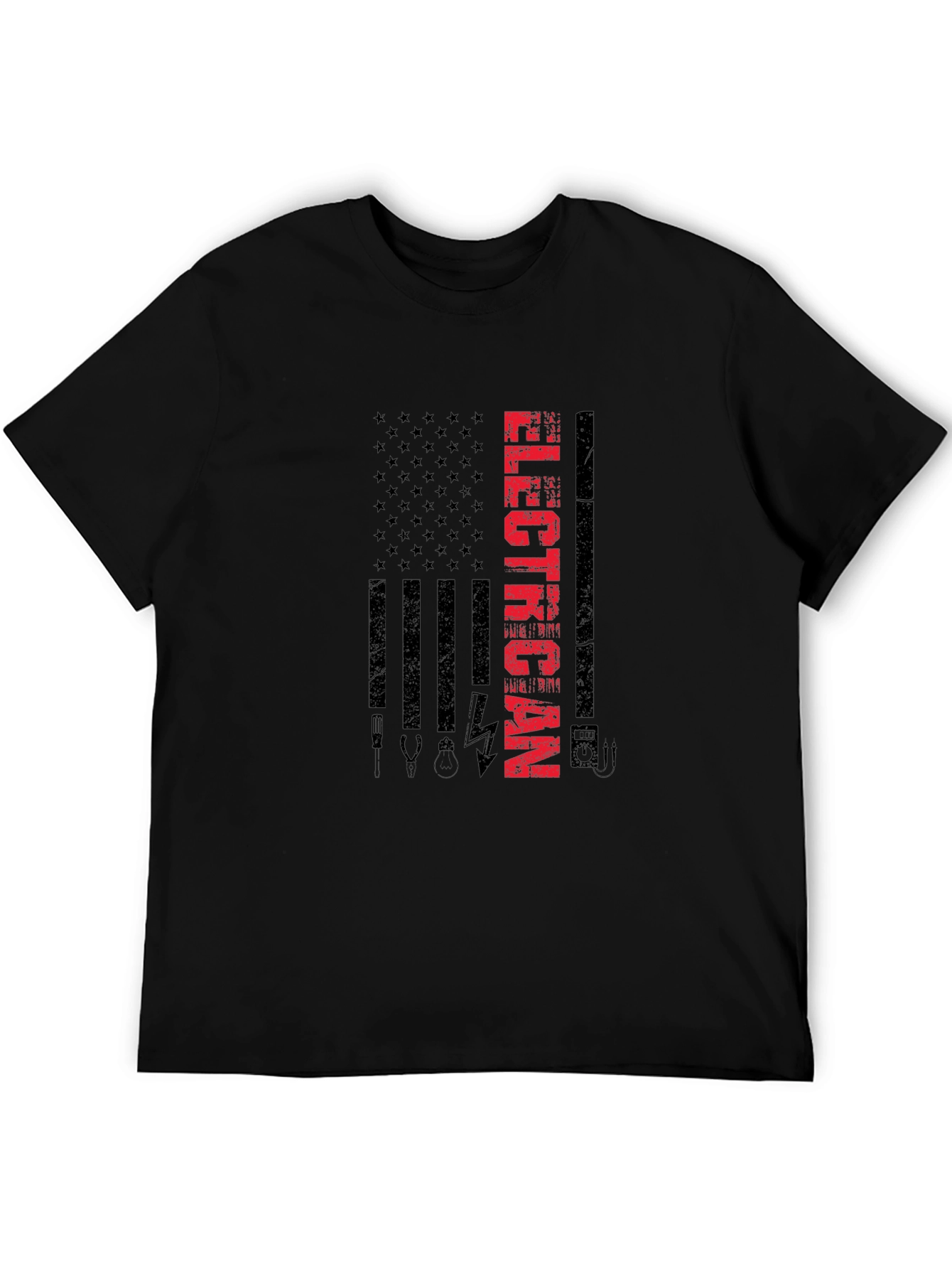 Electrician American Flag T-Shirt