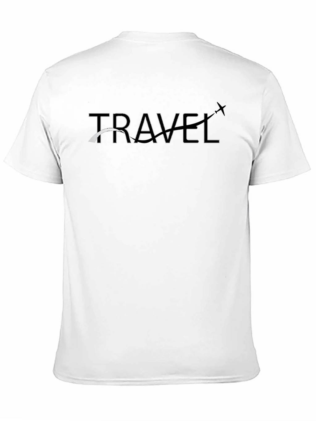 Travel Graphic Tee | Black Crew Neck T-Shirt
