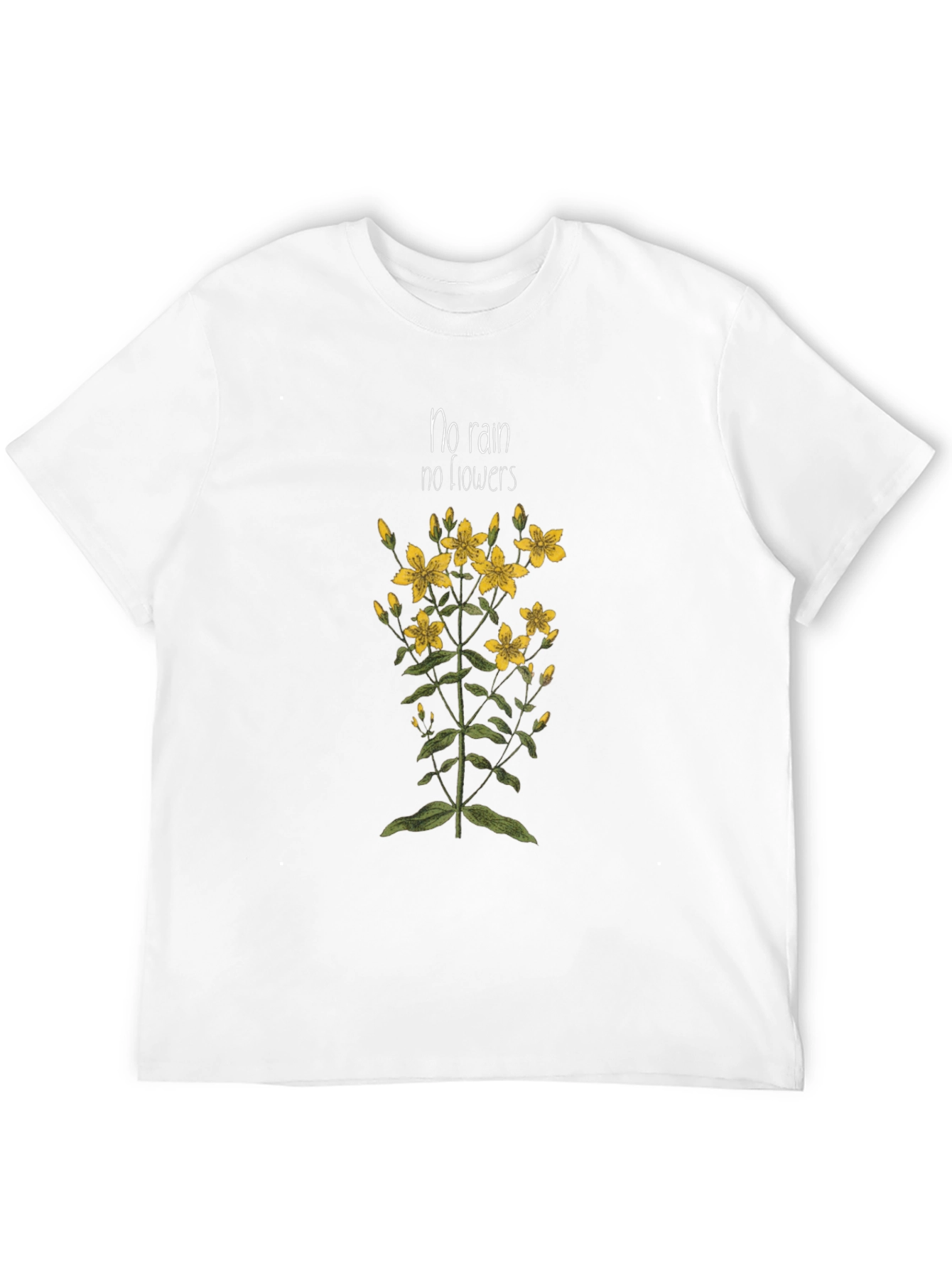 No Rain No Flowers Graphic T-Shirt - Black