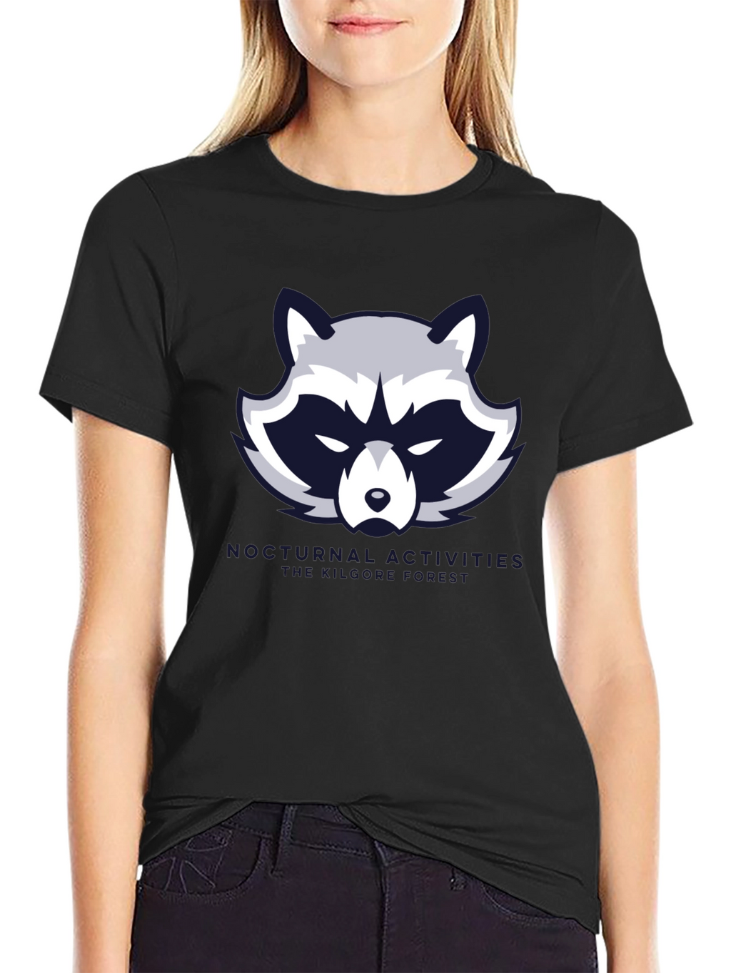 Nocturnal Activities Raccoon Graphic Tee