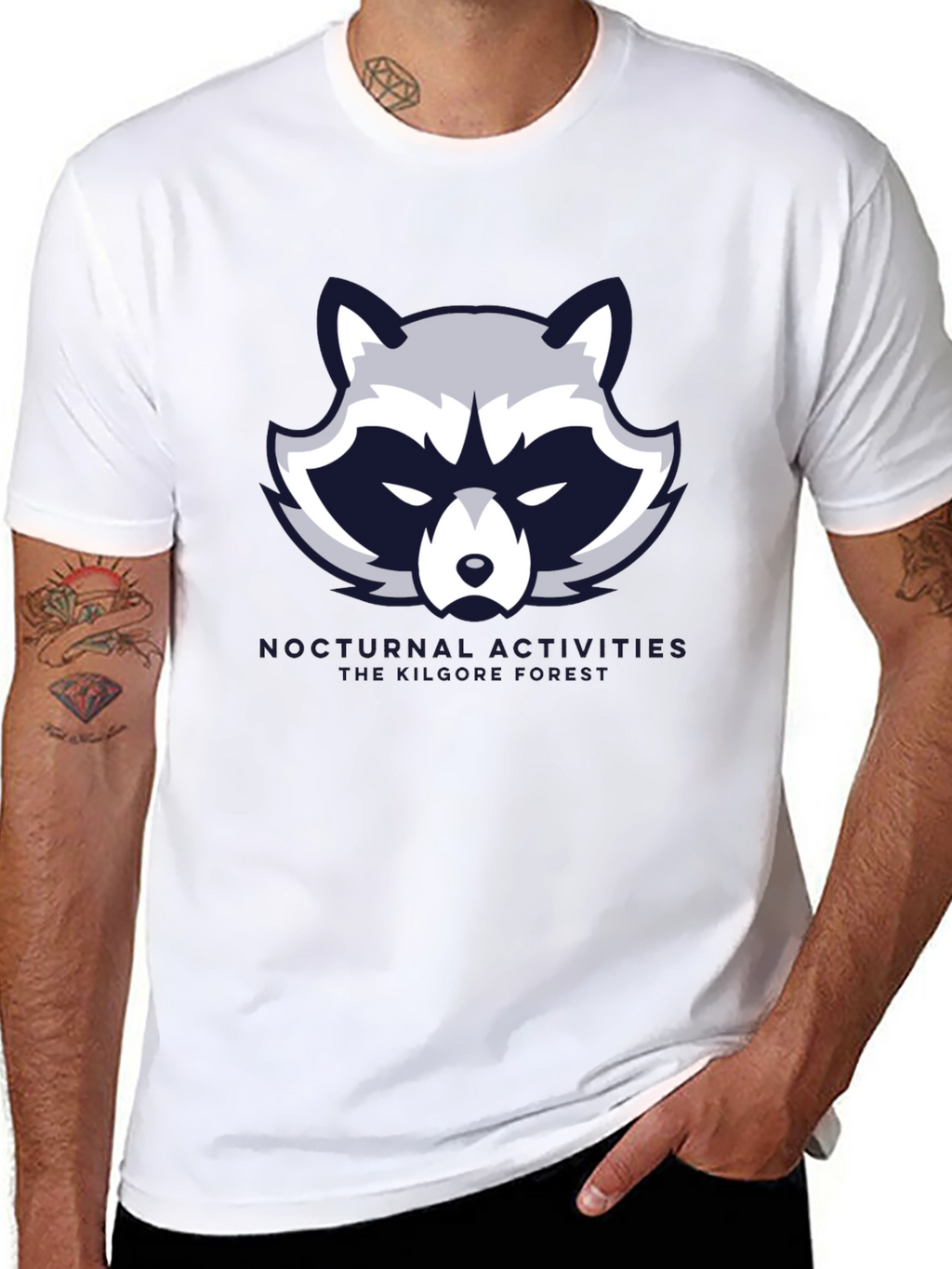 Nocturnal Activities Raccoon Graphic Tee
