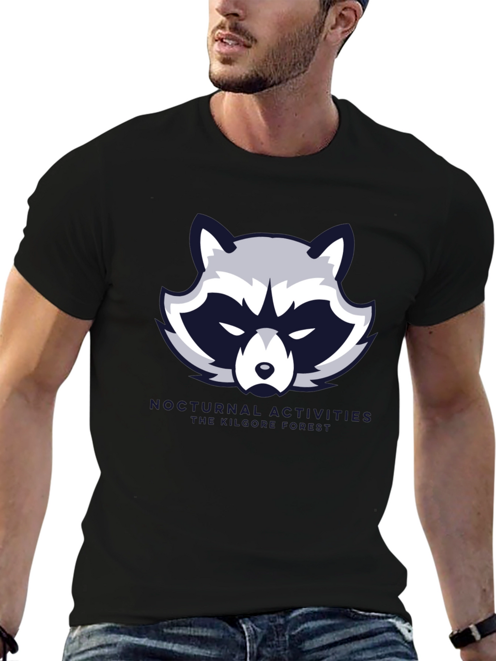 Nocturnal Activities Raccoon Graphic Tee