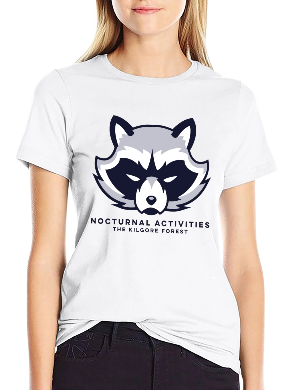 Nocturnal Activities Raccoon Graphic Tee