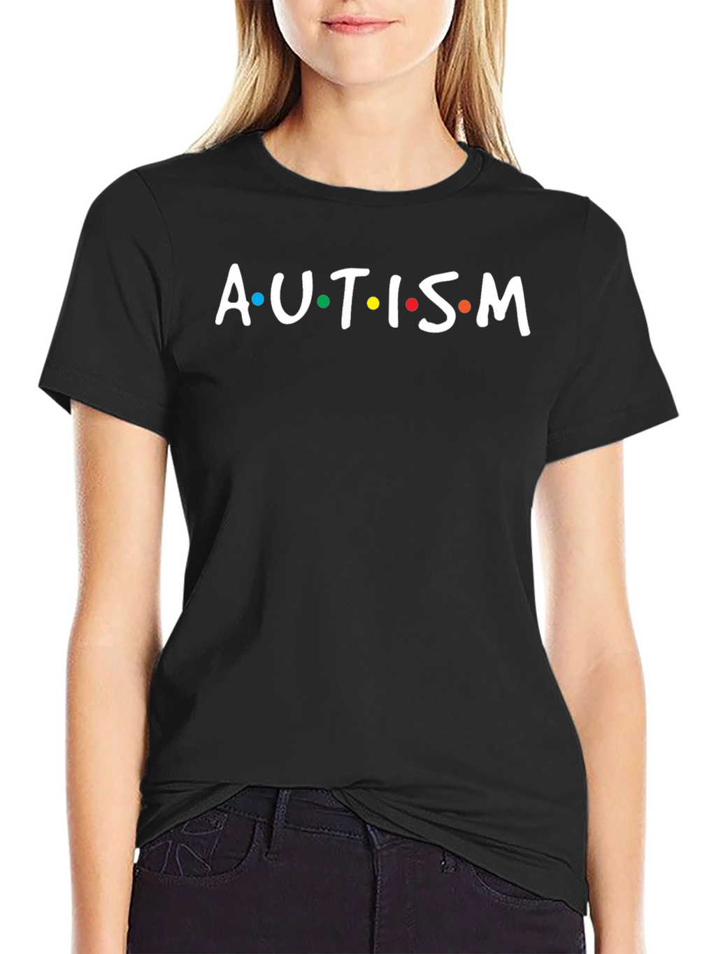 Autism Awareness T-Shirt - Black Crew Neck Tee