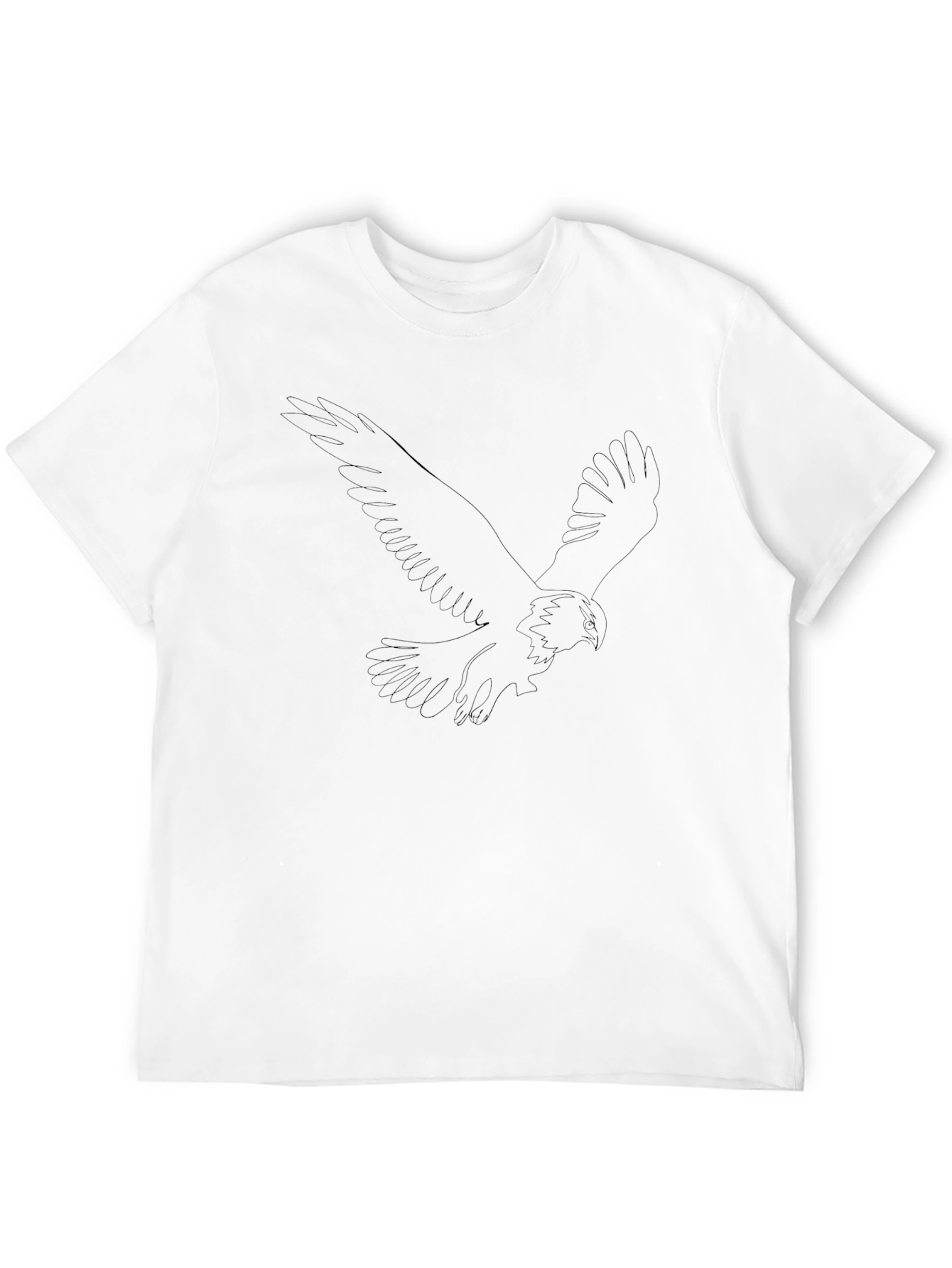 Mens Black T-Shirt with Abstract Eagle Design
