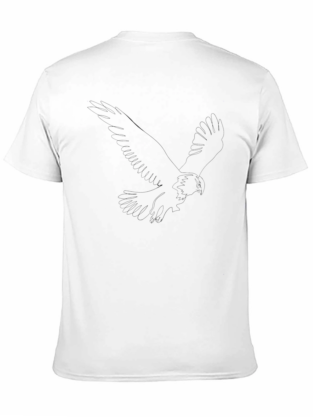 Mens Black T-Shirt with Abstract Eagle Design