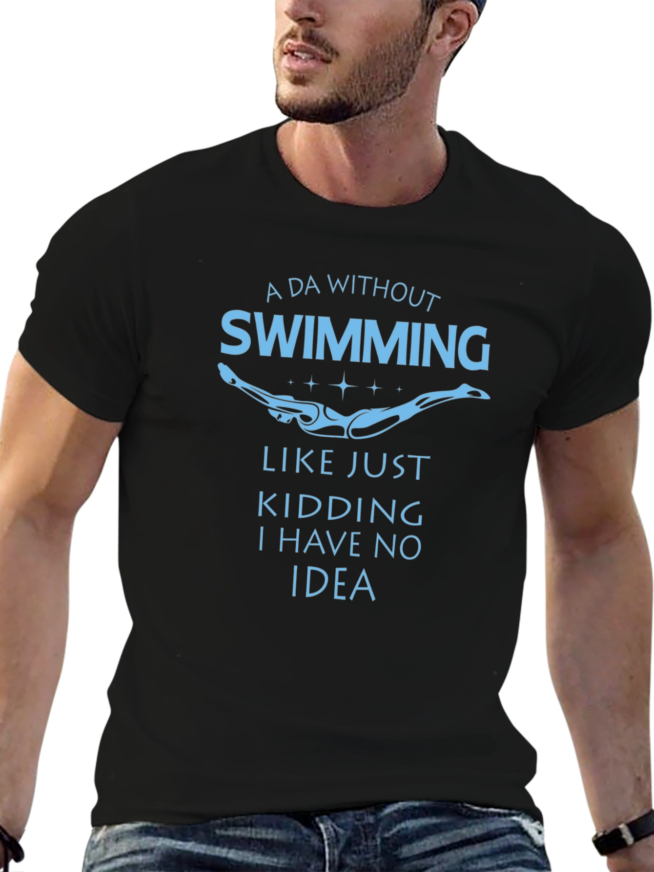 Swimming Funny Graphic Tee Shirt