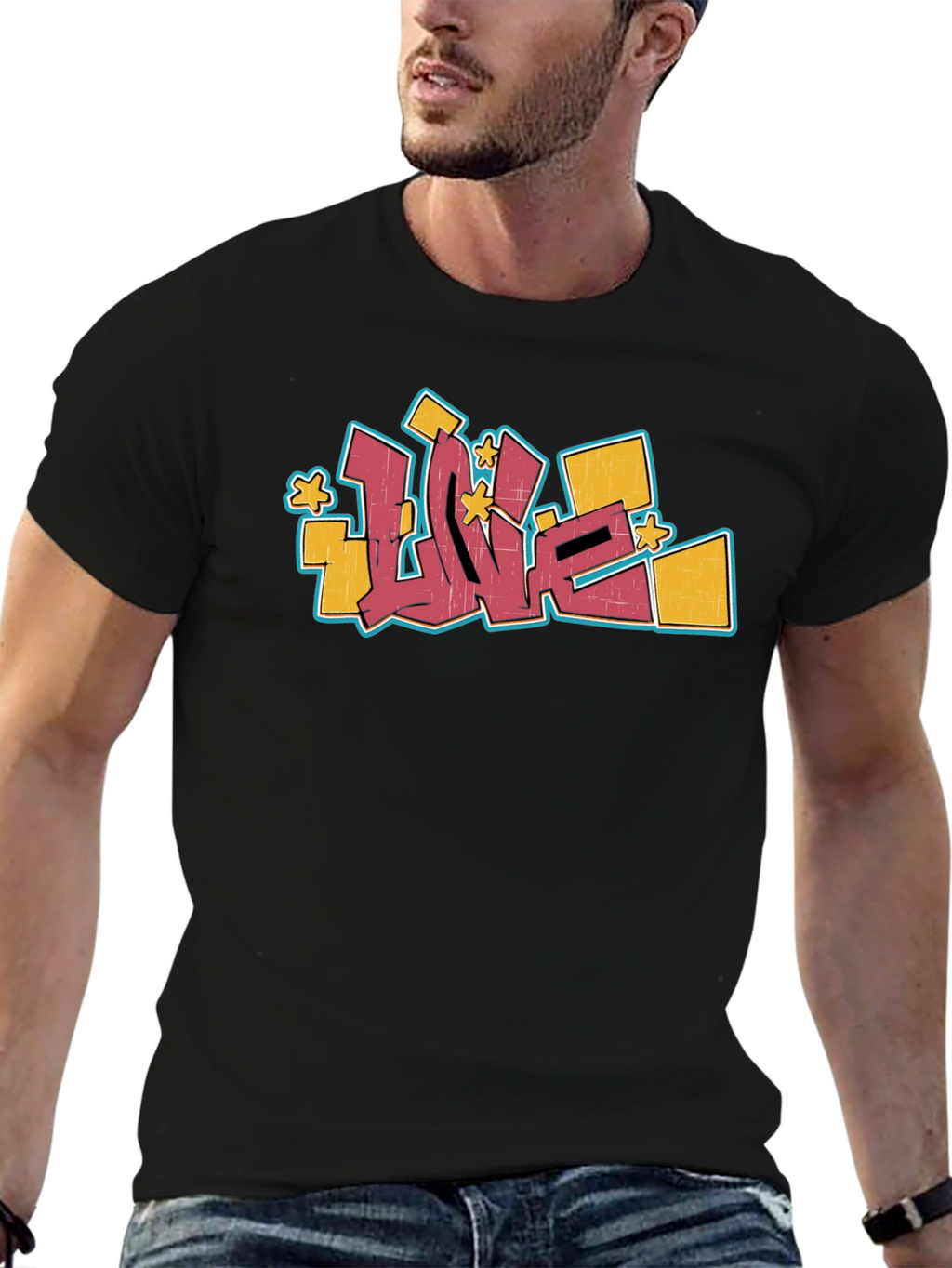 Graffiti LOVE Graphic T-Shirt - Urban Style