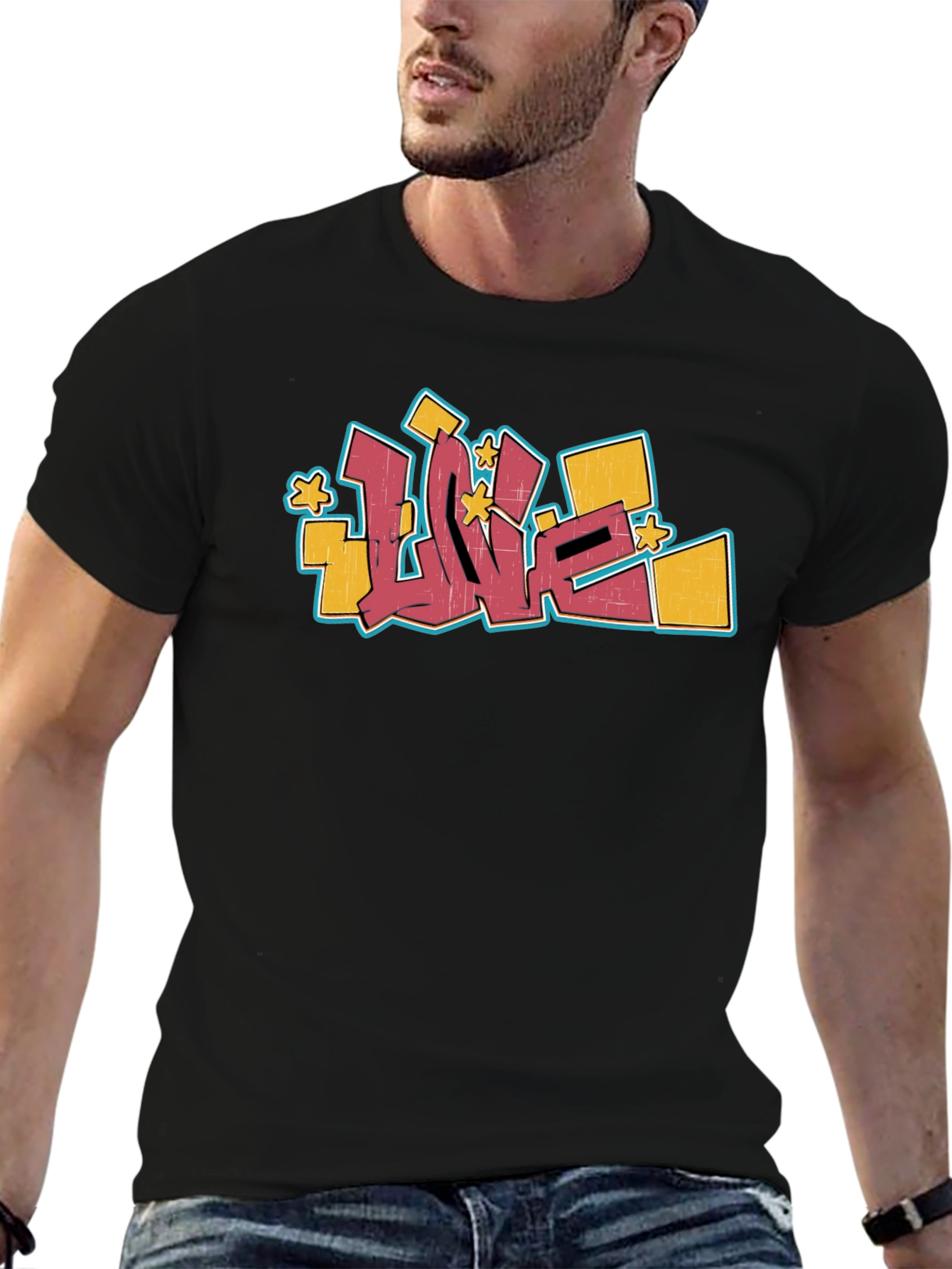 Graffiti LOVE Graphic T-Shirt - Urban Style