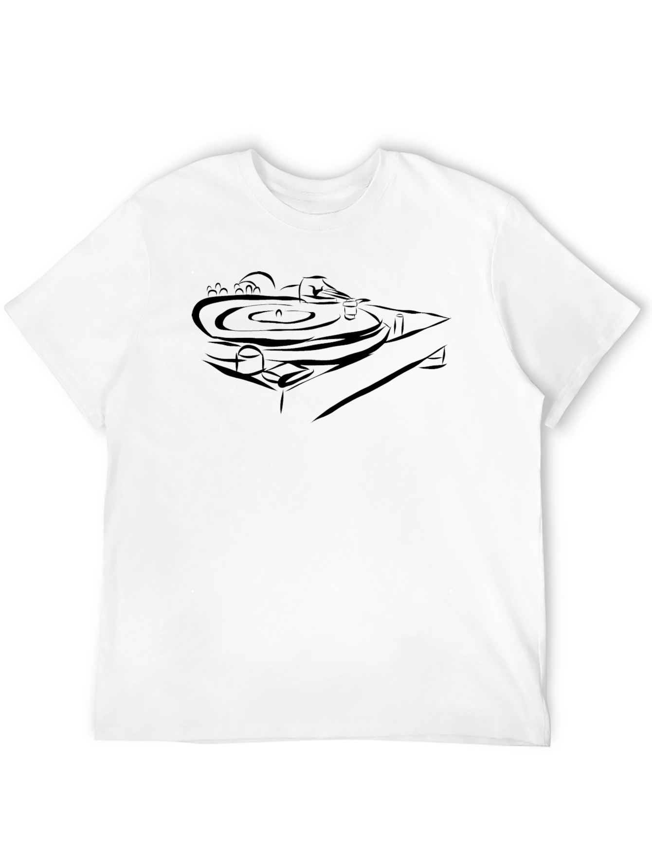 DJ Turntable Graphic T-Shirt - Cool Music Lover Tee