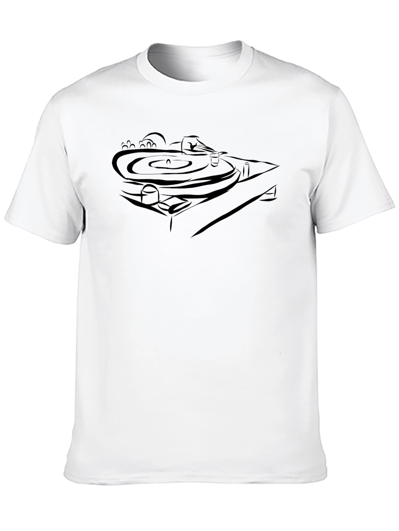 DJ Turntable Graphic T-Shirt - Cool Music Lover Tee