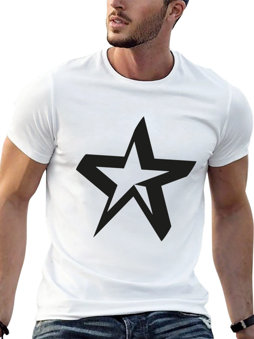 Black Star Graphic Mens T-Shirt