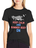 Keep Calm Raccoon Summer Body T-Shirt