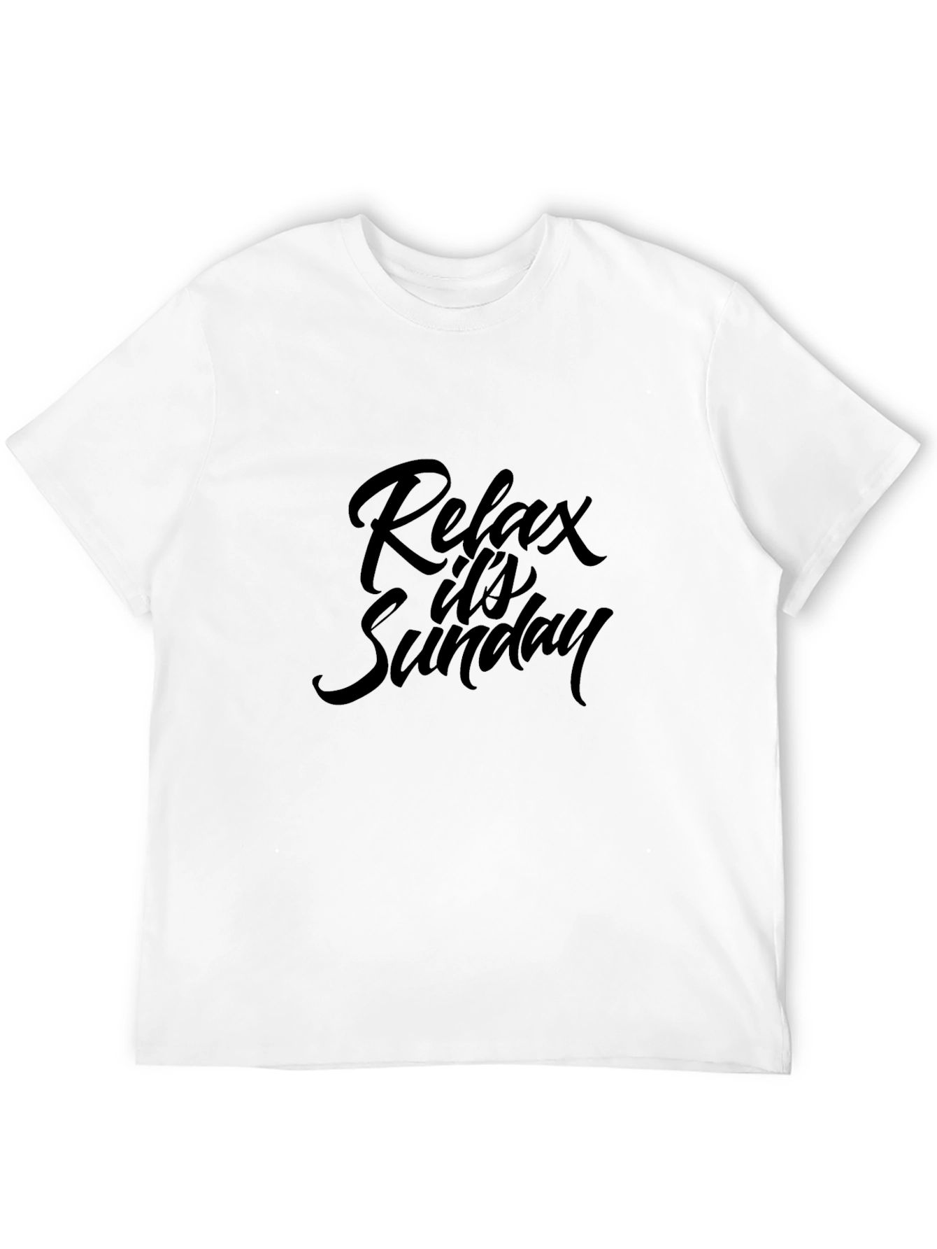 Relax Its Sunday Black T-Shirt