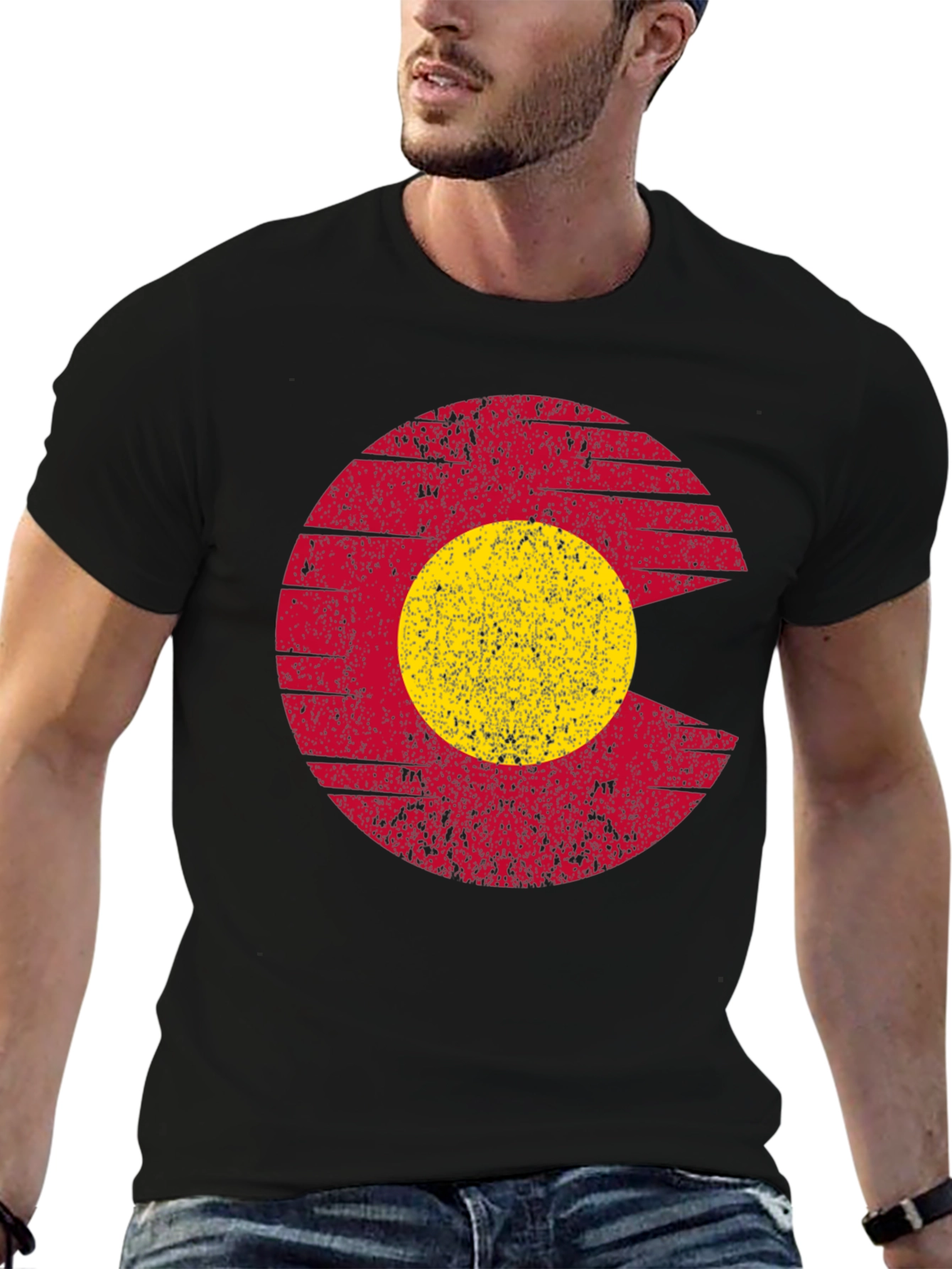 Colorado Flag T-Shirt - Distressed Graphic Tee