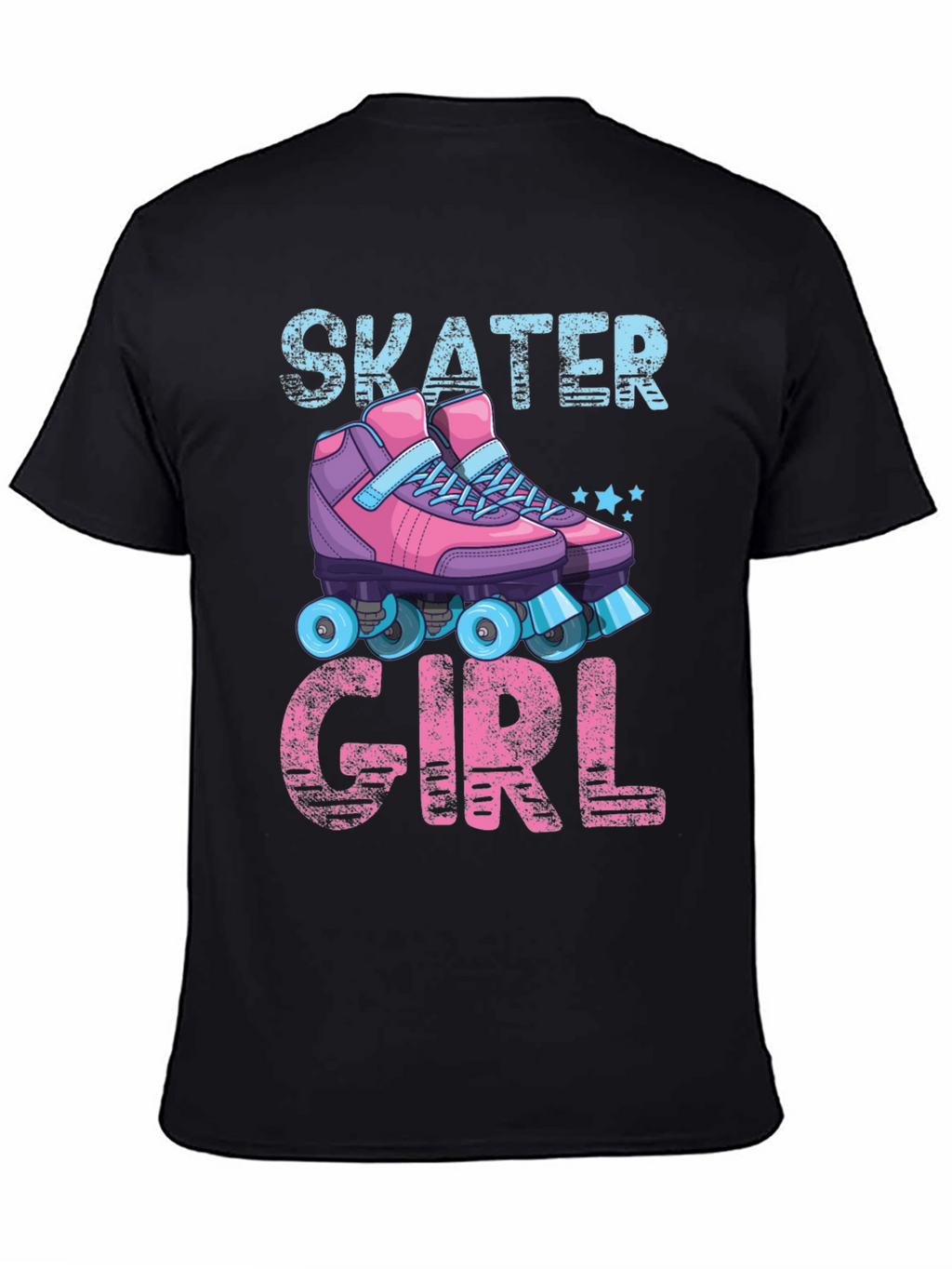 Skater Girl Graphic Tee - Retro Roller Skate T-Shirt
