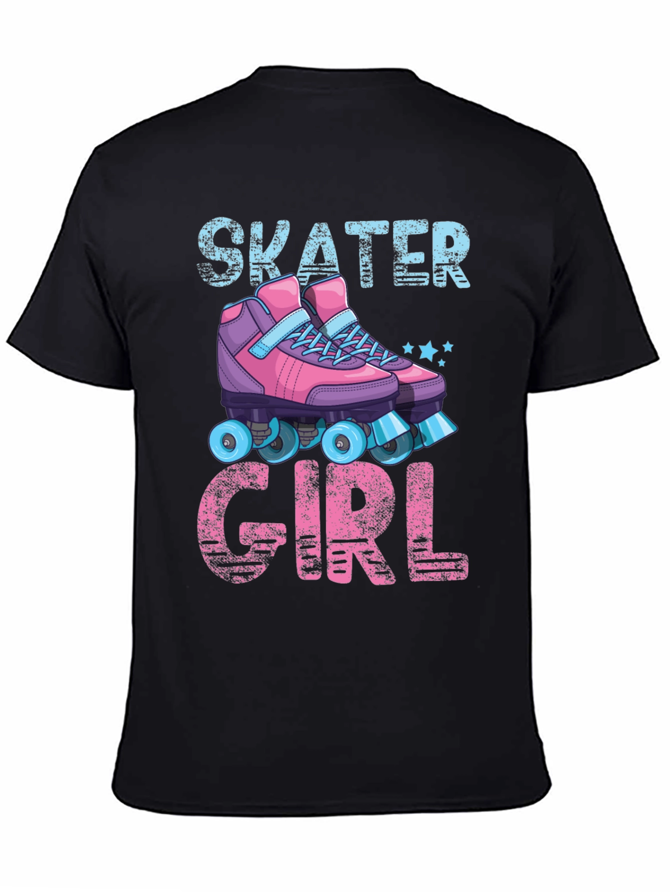 Skater Girl Graphic Tee - Retro Roller Skate T-Shirt
