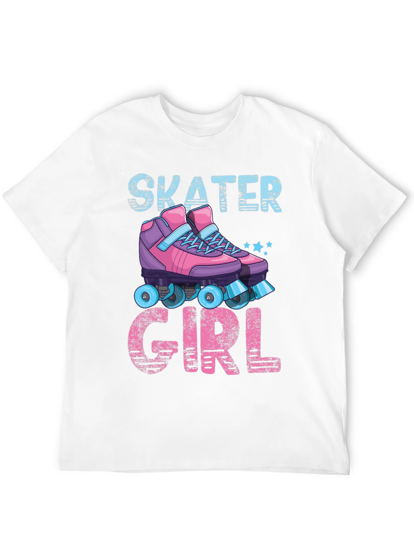 Skater Girl Graphic Tee - Retro Roller Skate T-Shirt