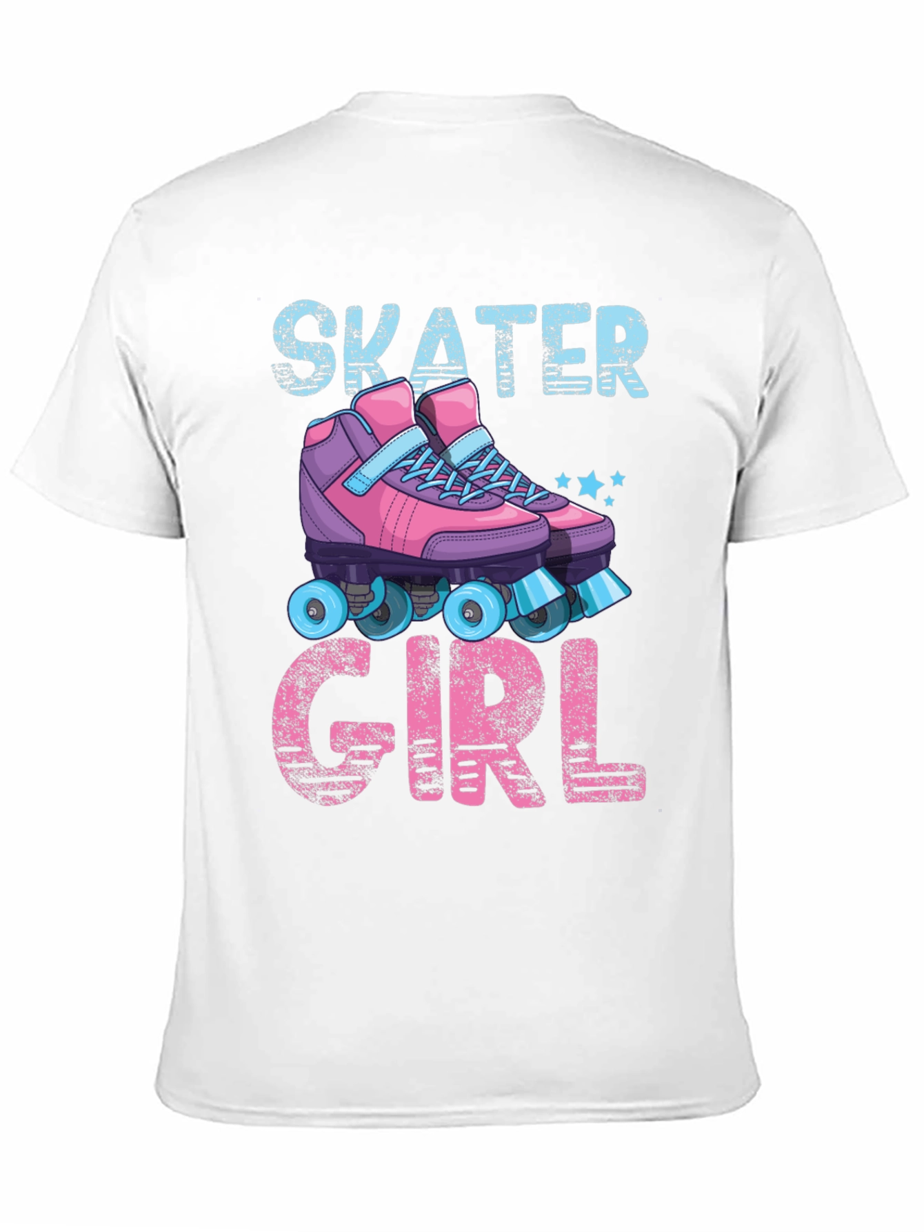 Skater Girl Graphic Tee - Retro Roller Skate T-Shirt