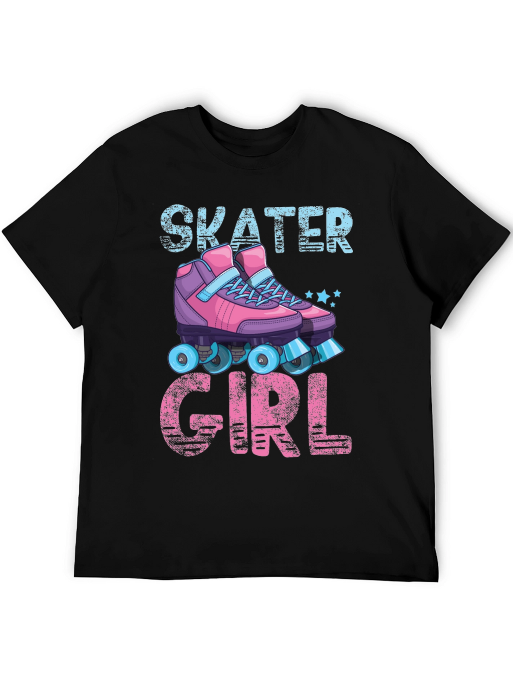 Skater Girl Graphic Tee - Retro Roller Skate T-Shirt