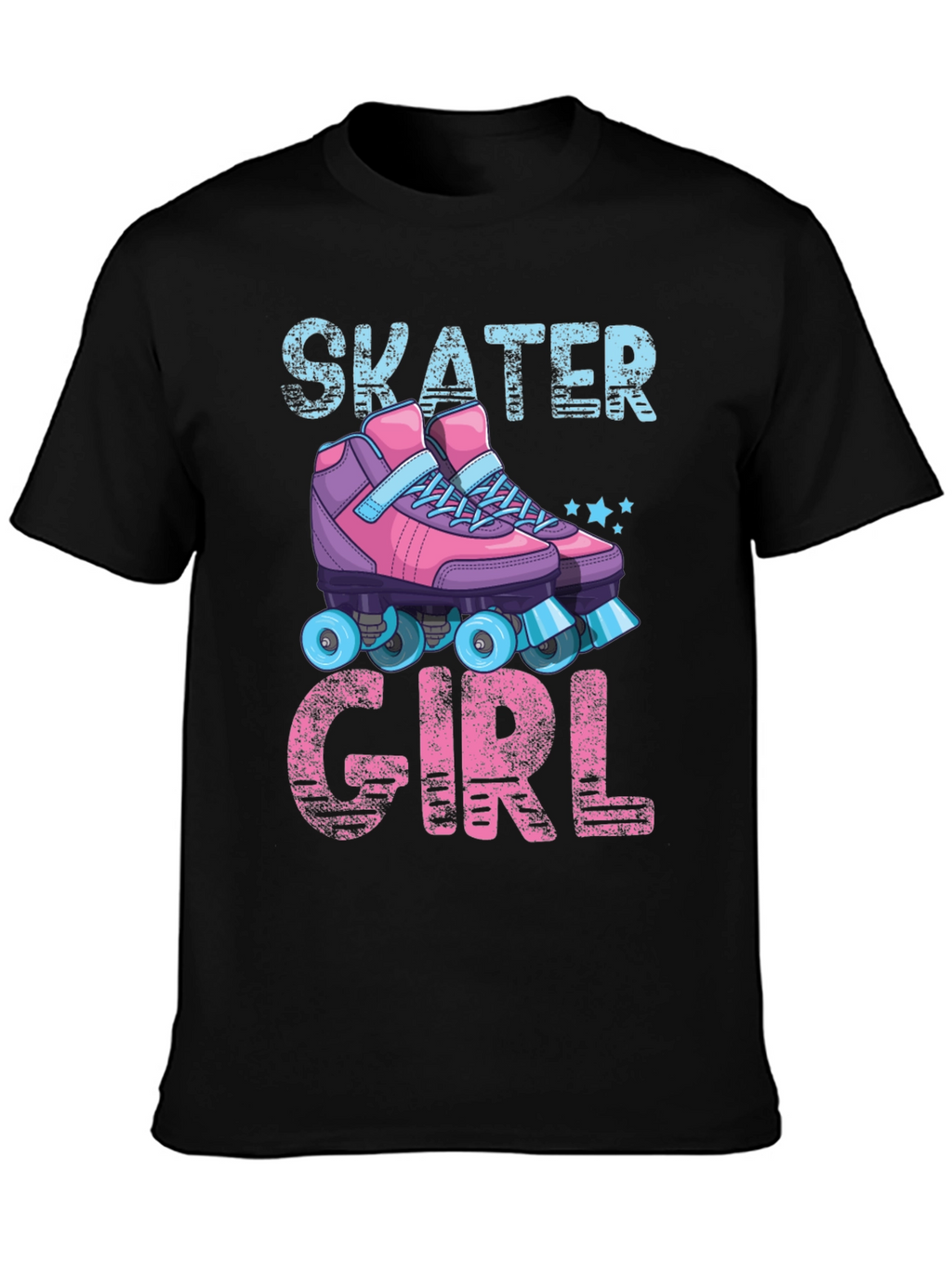Skater Girl Graphic Tee - Retro Roller Skate T-Shirt