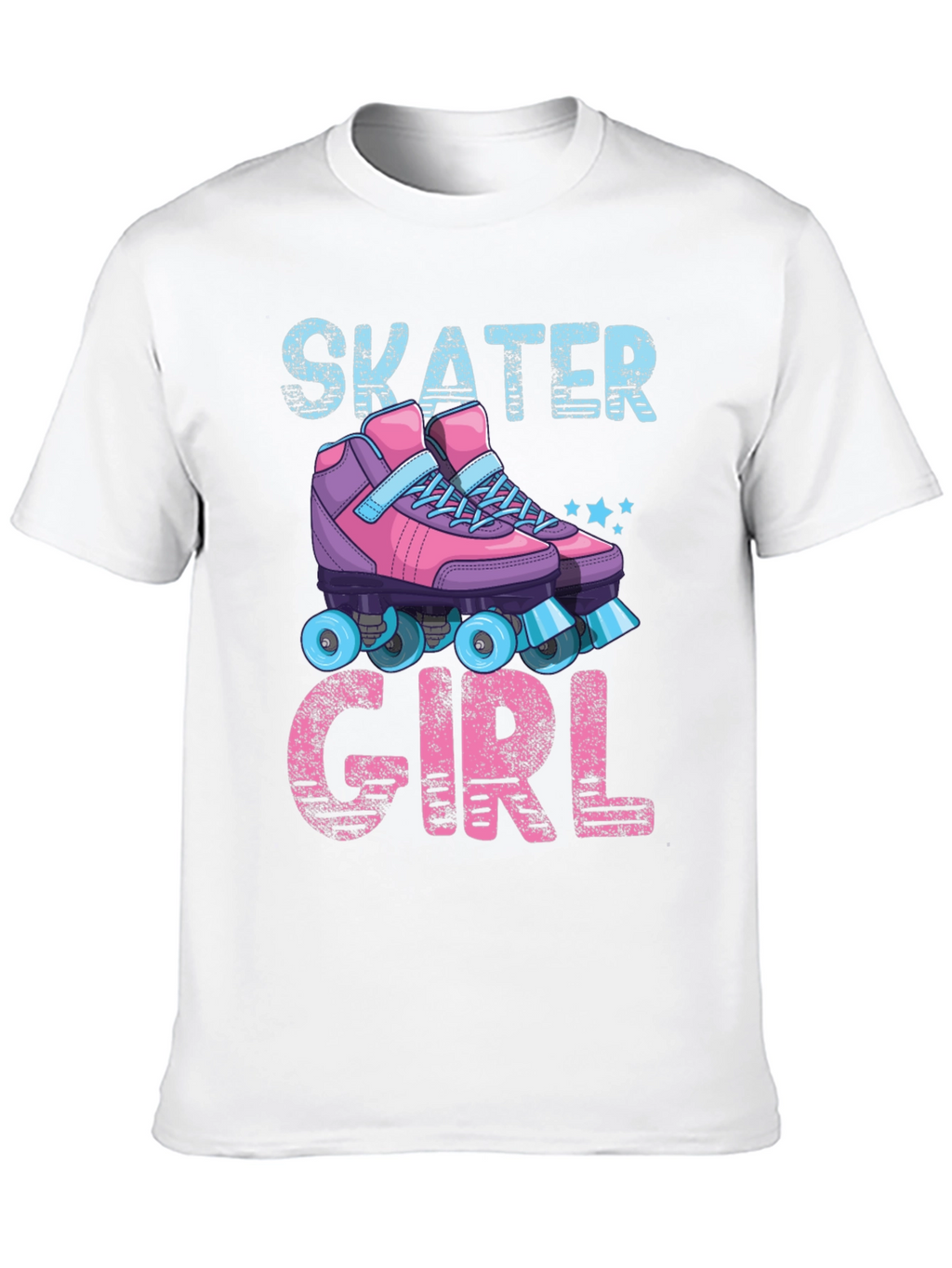 Skater Girl Graphic Tee - Retro Roller Skate T-Shirt