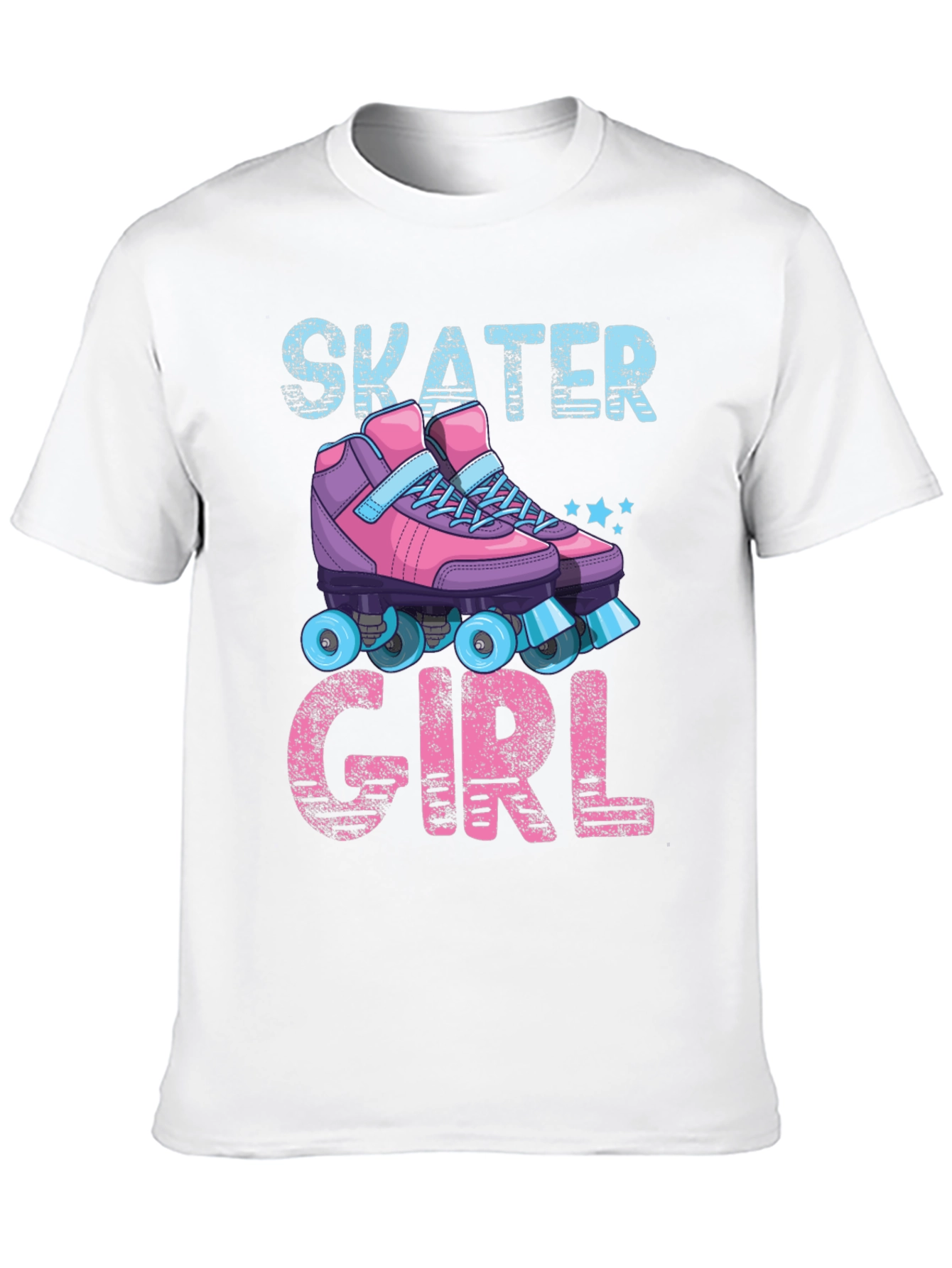 Skater Girl Graphic Tee - Retro Roller Skate T-Shirt
