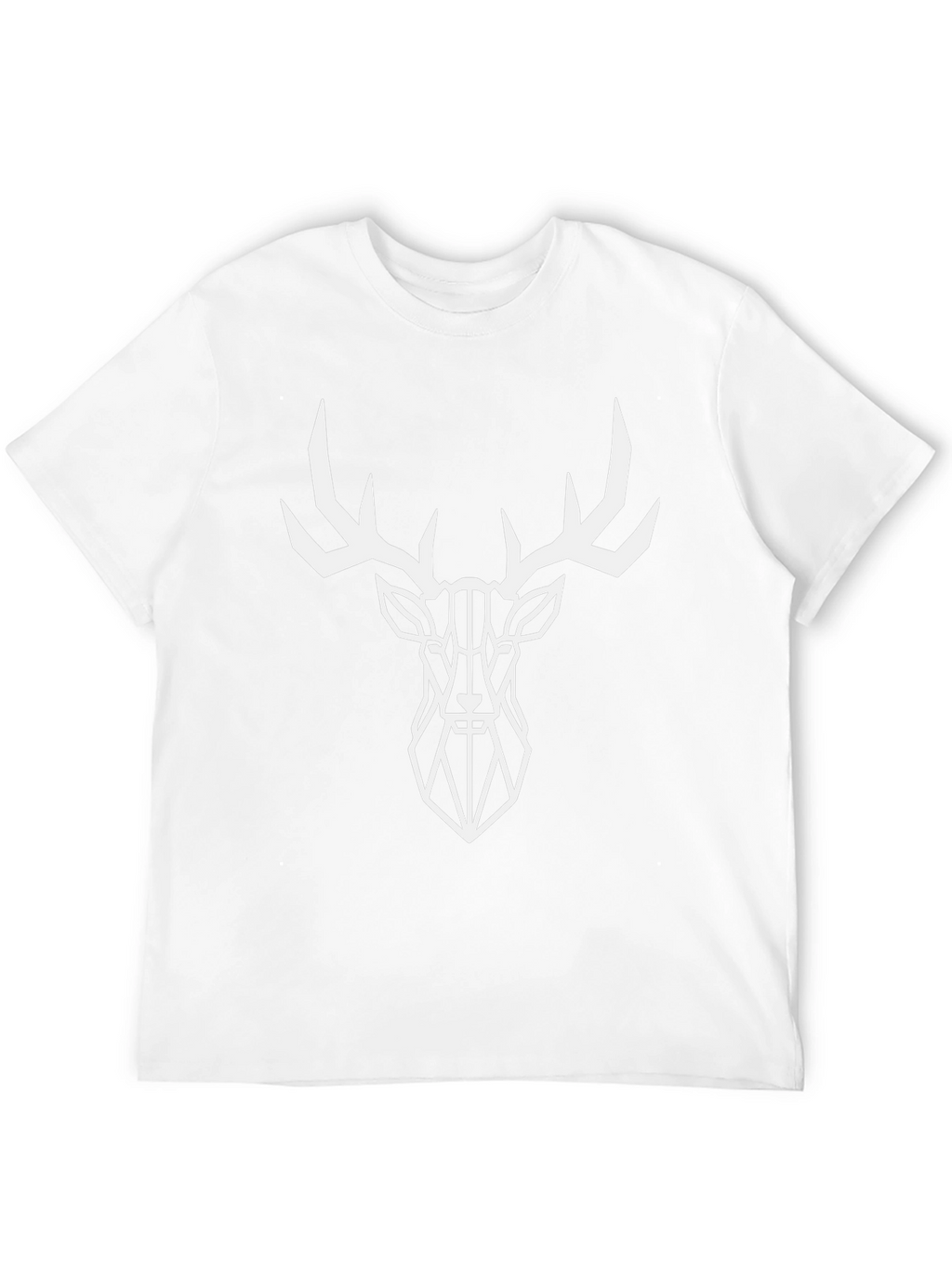Geometric Deer Graphic Tee - Modern Style