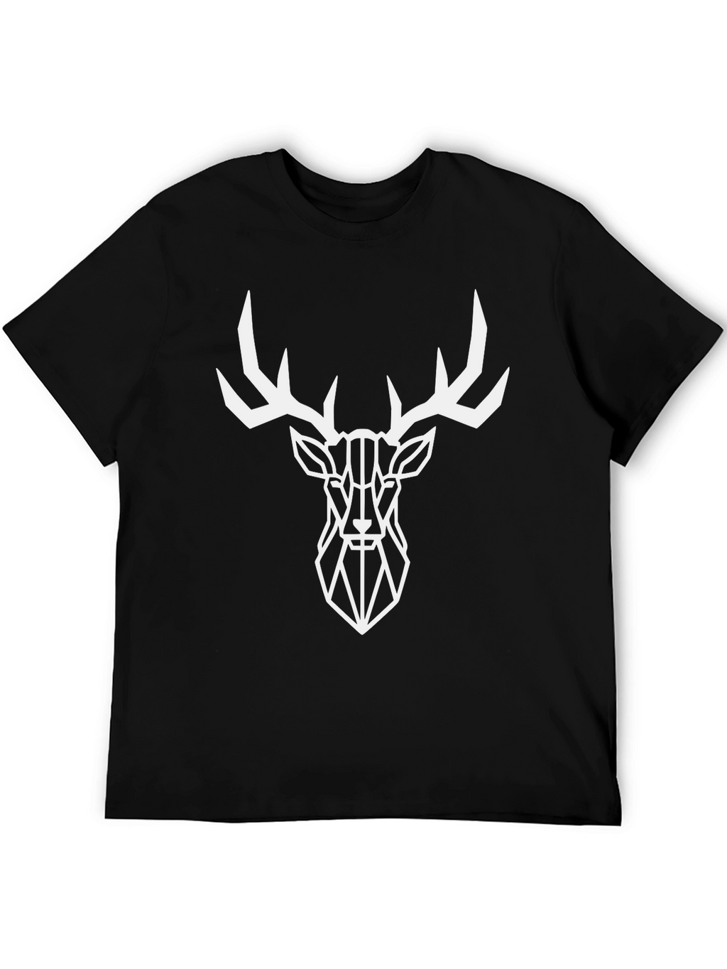 Geometric Deer Graphic Tee - Modern Style