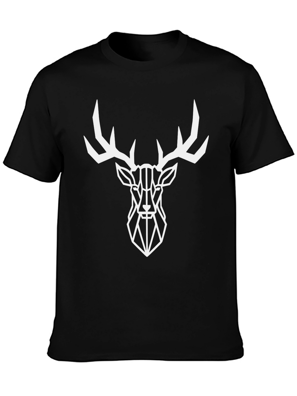 Geometric Deer Graphic Tee - Modern Style