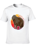 Capybara Sunset Graphic Tee - Soft Black T-Shirt
