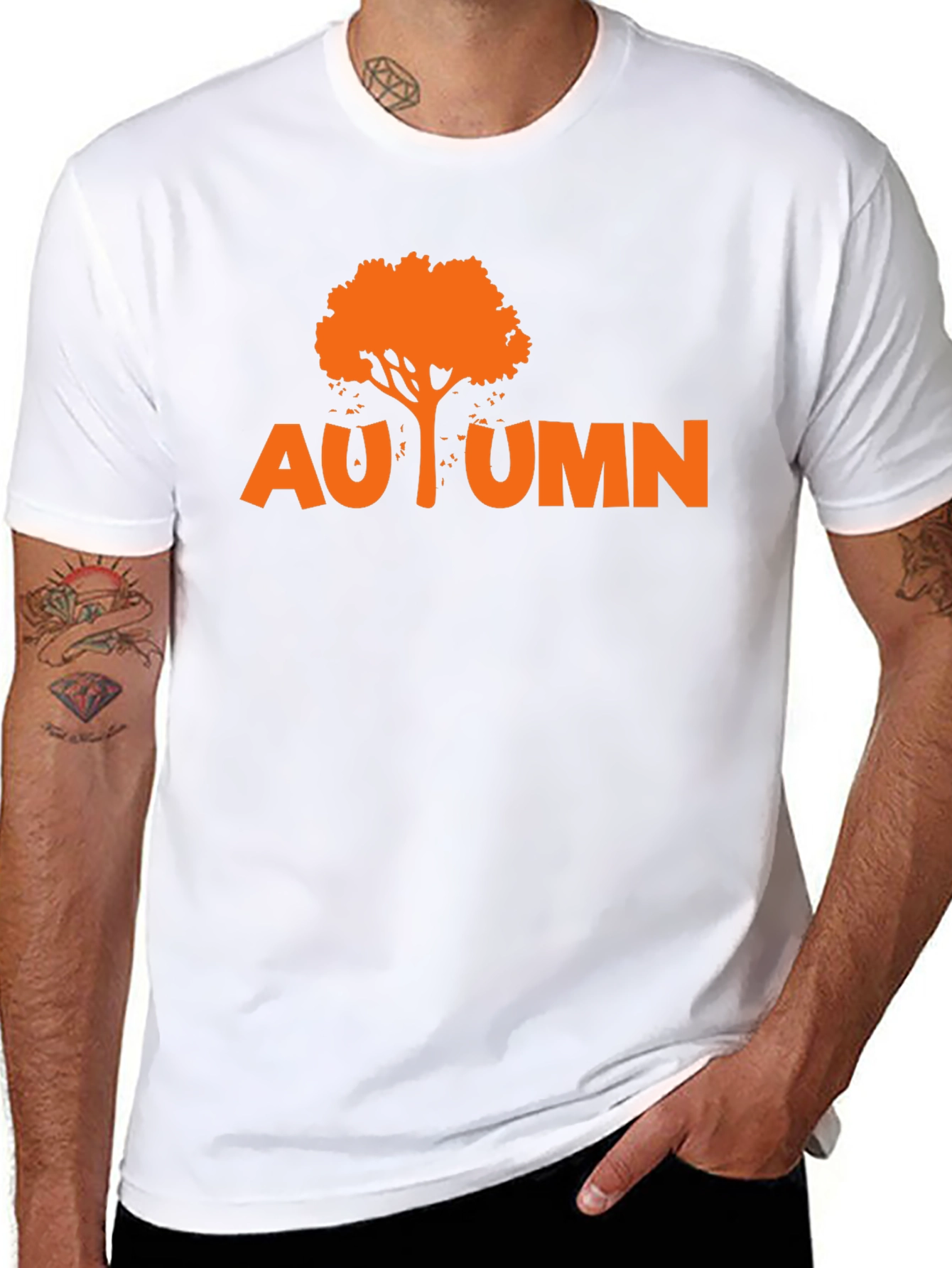 Autumn Tree Graphic Tee - Black