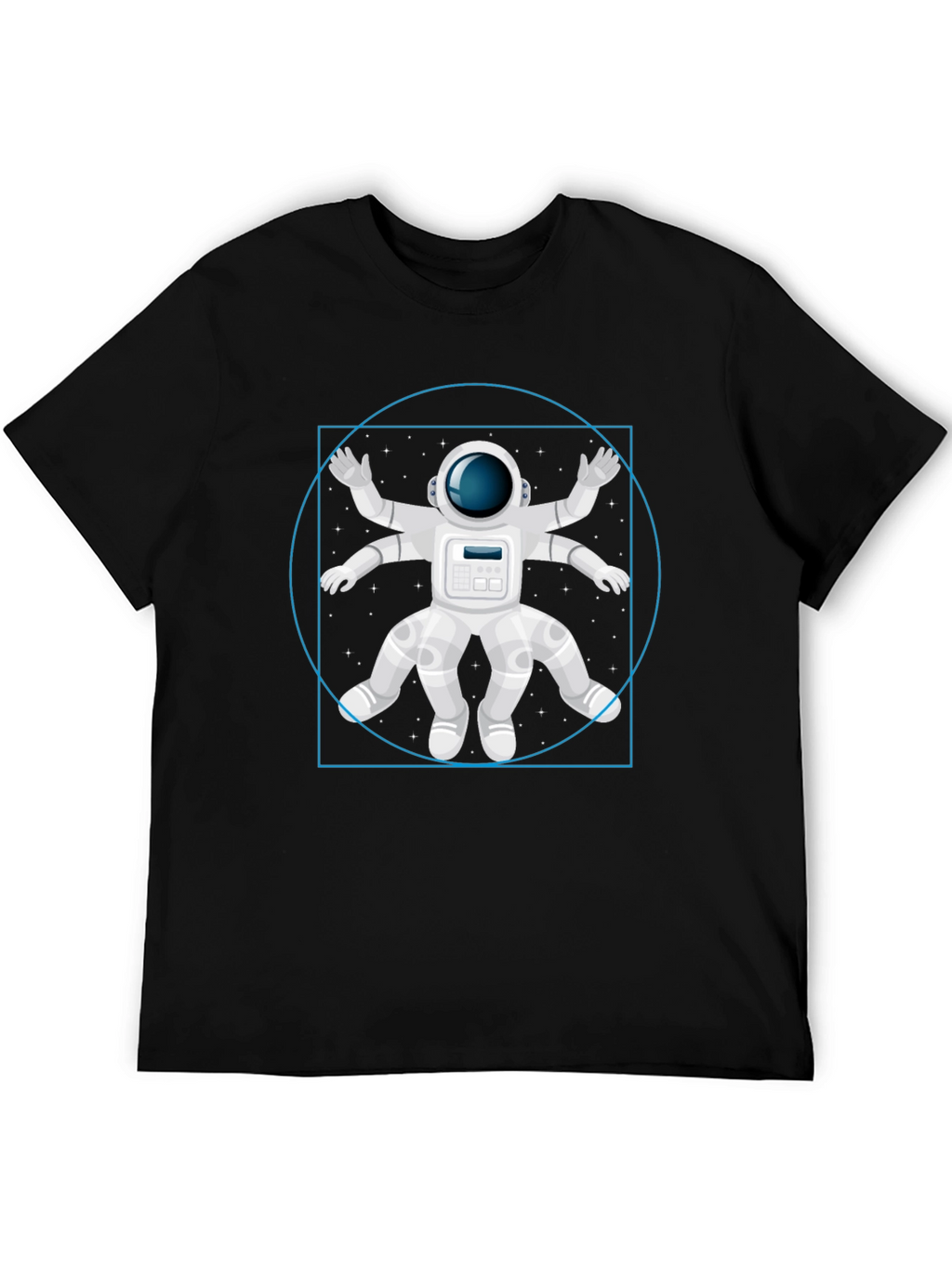 Astronaut Vitruvian Man Graphic T-Shirt