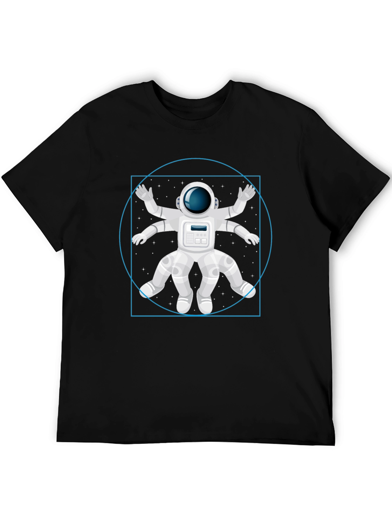 Astronaut Vitruvian Man Graphic T-Shirt