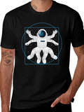 Astronaut Vitruvian Man Graphic T-Shirt