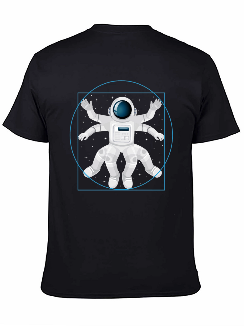 Astronaut Vitruvian Man Graphic T-Shirt