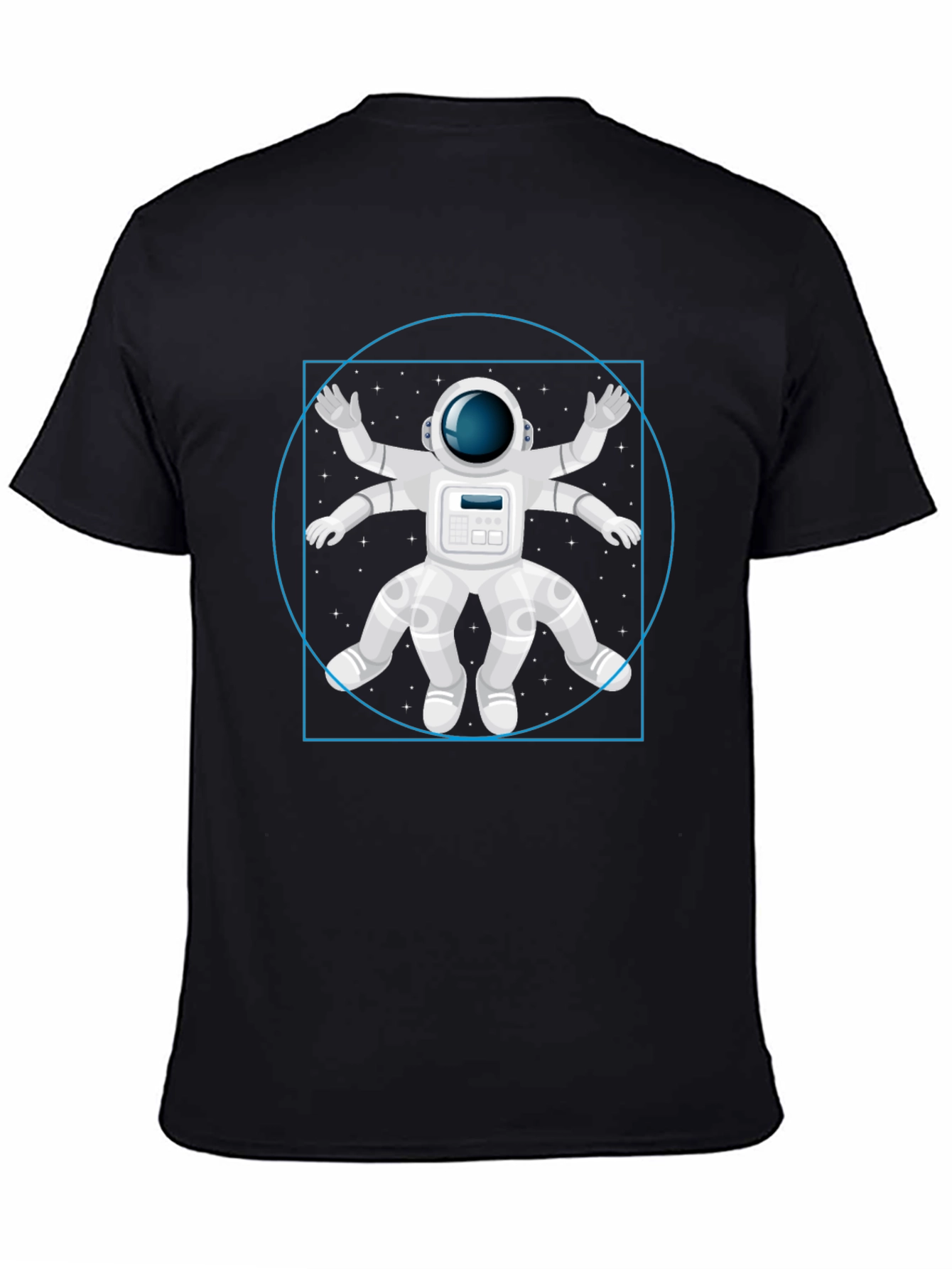 Astronaut Vitruvian Man Graphic T-Shirt