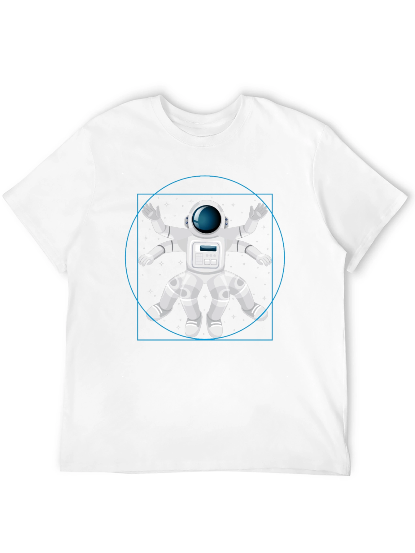 Astronaut Vitruvian Man Graphic T-Shirt
