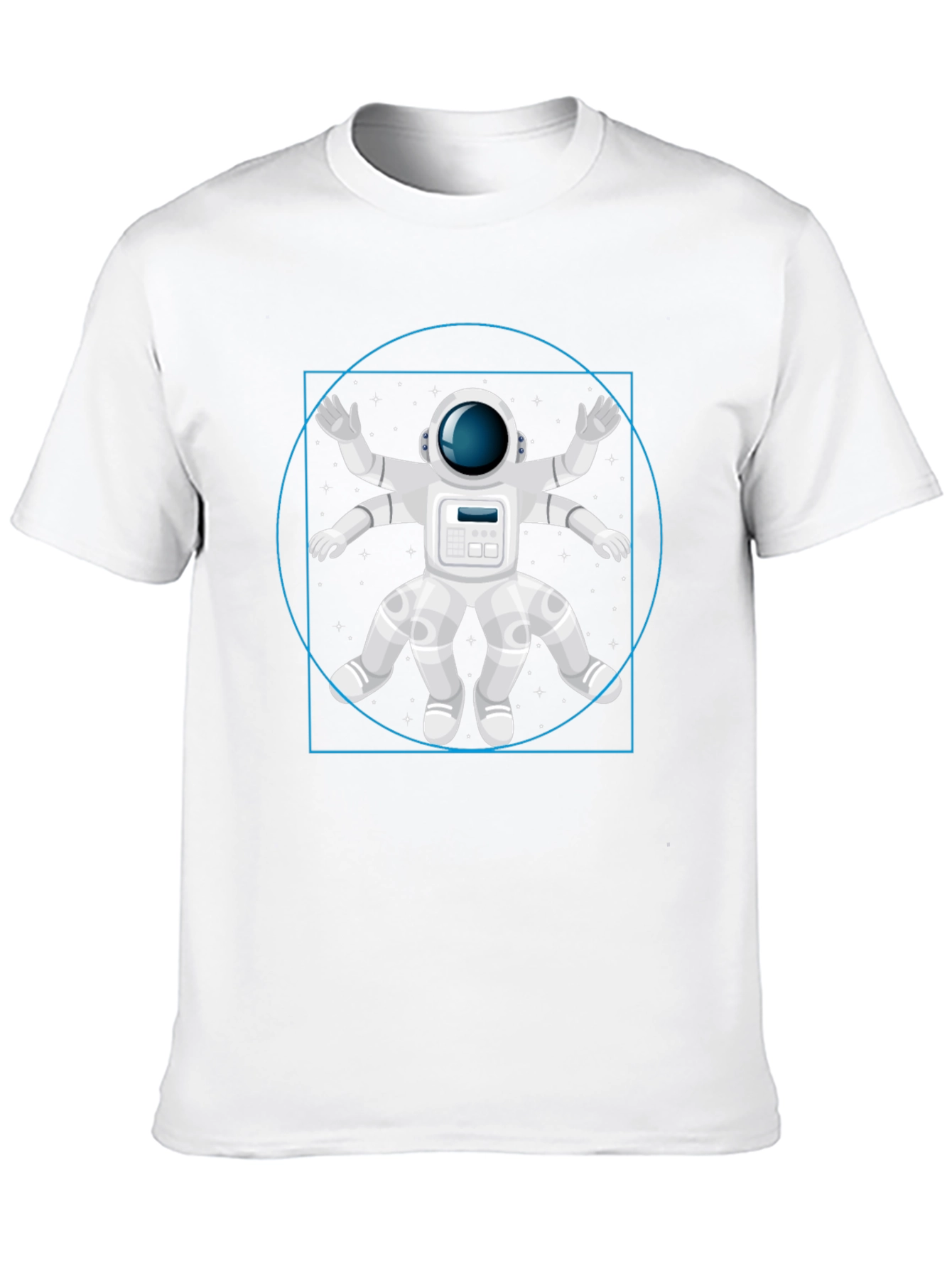 Astronaut Vitruvian Man Graphic T-Shirt